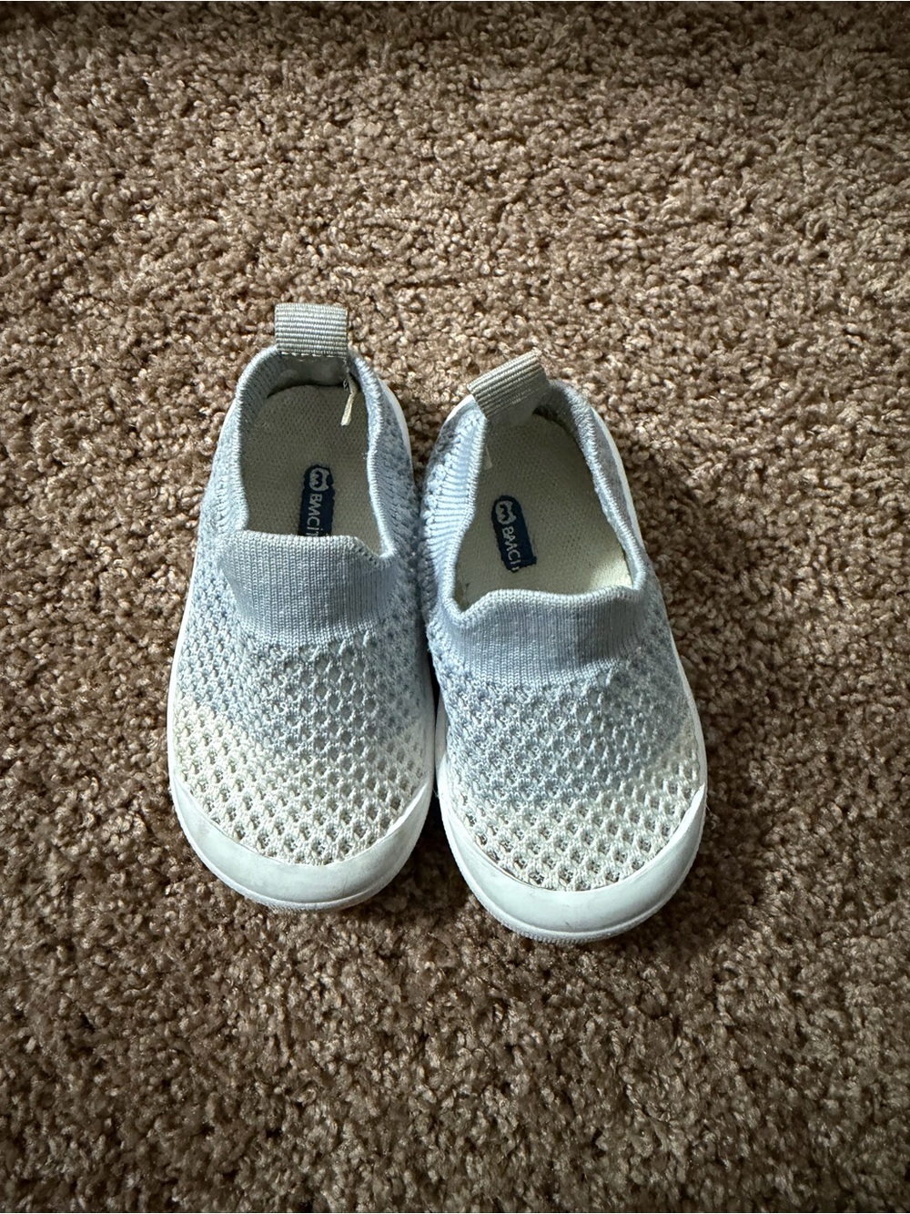 Kids Slip-On Knit Sneakers in Light Gray